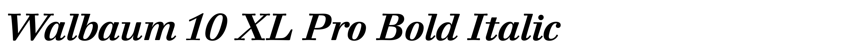 Walbaum 10 XL Pro Bold Italic